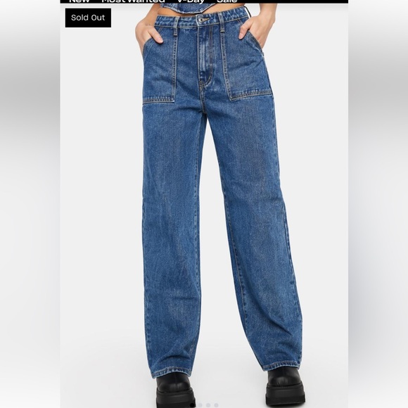 Momokrom Denim - Great condition nice thick denim high rise baggy jeans